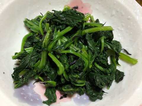 ほうれん草とひじきの和え物